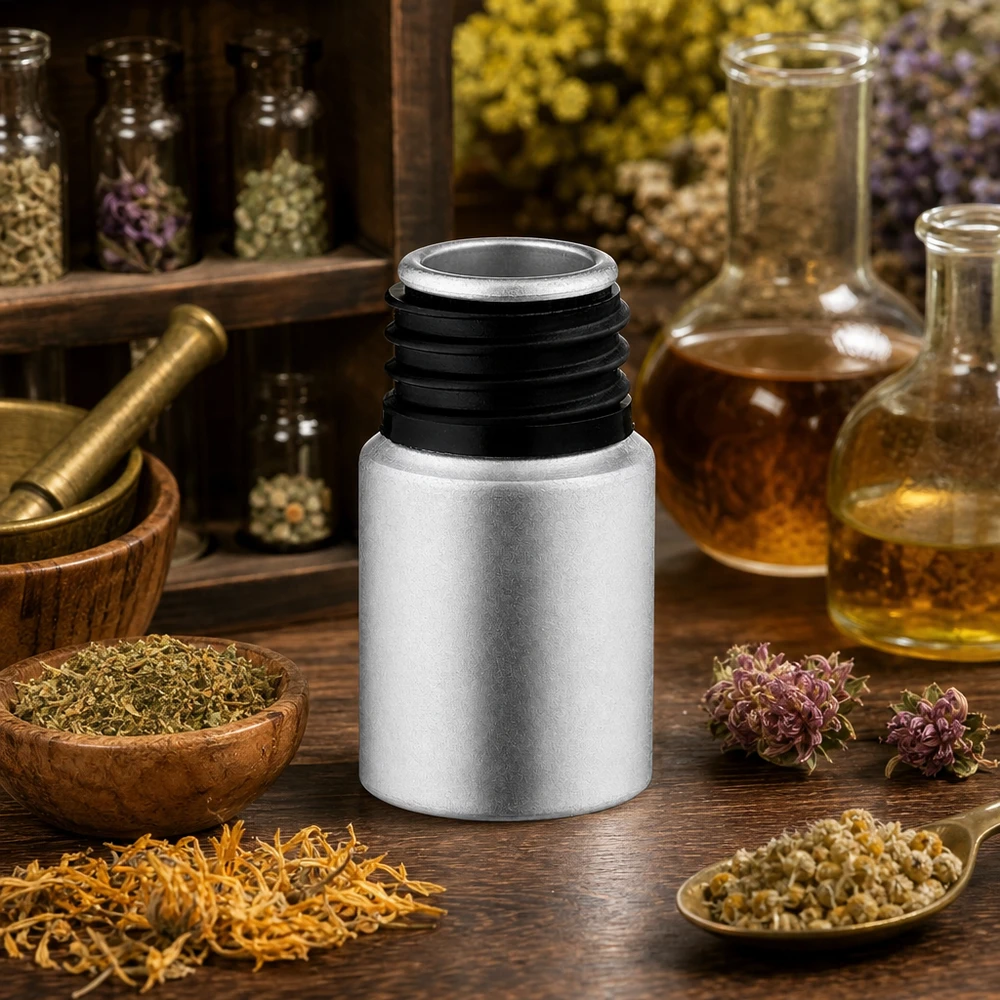 10 ml aluminium fles gebeitst zonder sluiting Herbruikbaar aluminium flesje van 10 ml in mat zilveren look voor duurzame cosmeticaverpakkingen