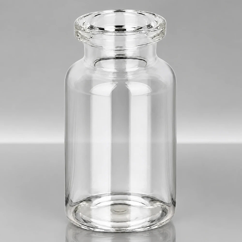 Injectiefles helder glas 10ml Kleine Glasflasche 10ml für Injektionszwecke mit optisch klarer Wandung und präzisem Rollrand