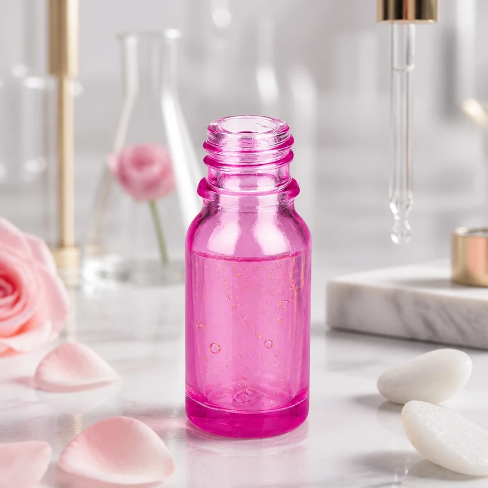 10ml apothekersfles PurpleLine UT18/10 UNiTWIST Magenta-kleurige 10ml PurpleLine UT18/10 UNiTWIST apothekersfles voor tincturen en extracten