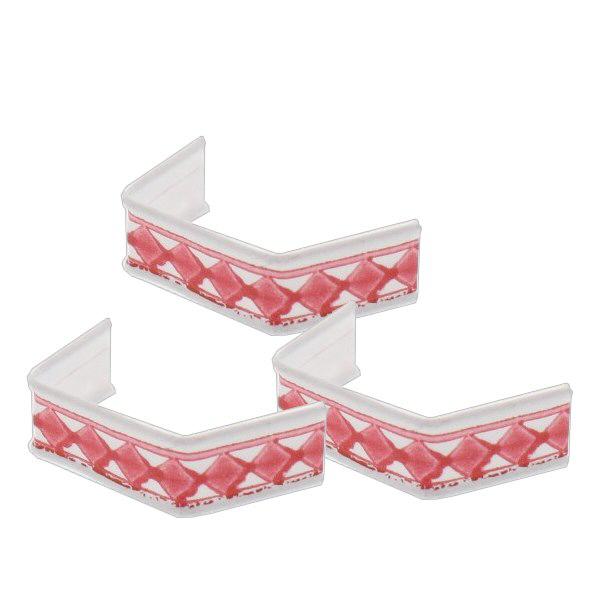 1 papieren U-clip, lengte 40, rood/wit