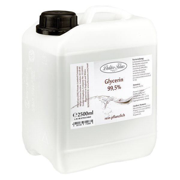 Glycerine 99.7% in 2,5 liter HDPE bus VR - E 422 Glycerine 99.7% in 2,5 liter HDPE bus VR - E 422