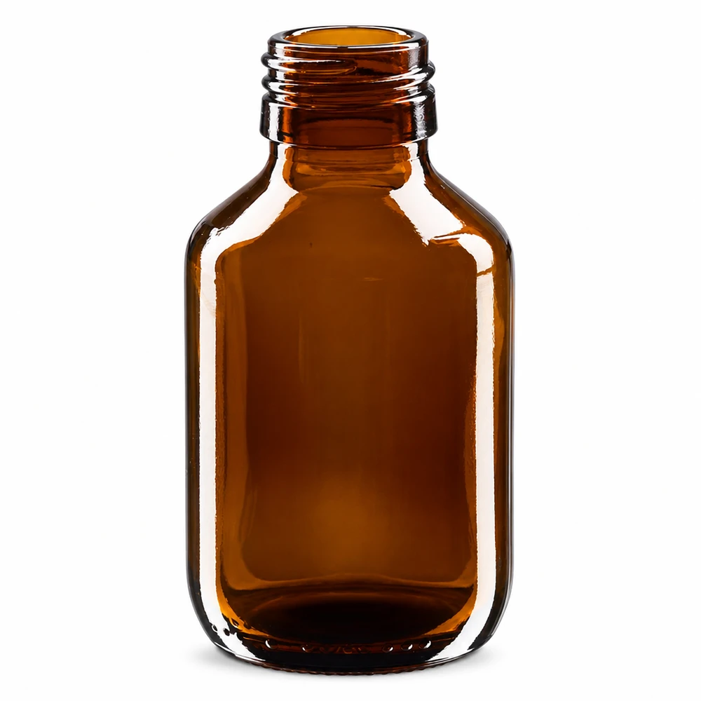 100ml Euro-medicijnfles bruin 100ml medicijnfles bruin van hoogwaardig ApoGlas zonder dop PP28