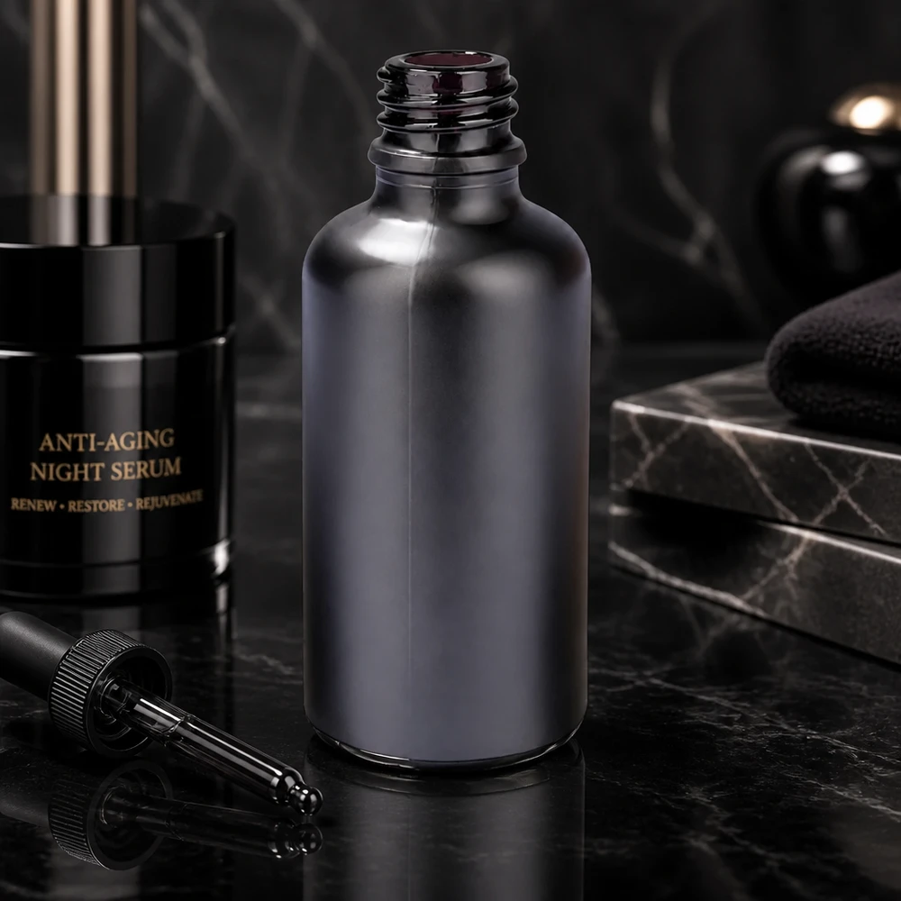 50ml apothekersfles BlackLine UT18/50 UNiTWIST 50ml apothekersfles BlackLine UT18/50 UNiTWIST met cilindrische vorm voor optimale opslag