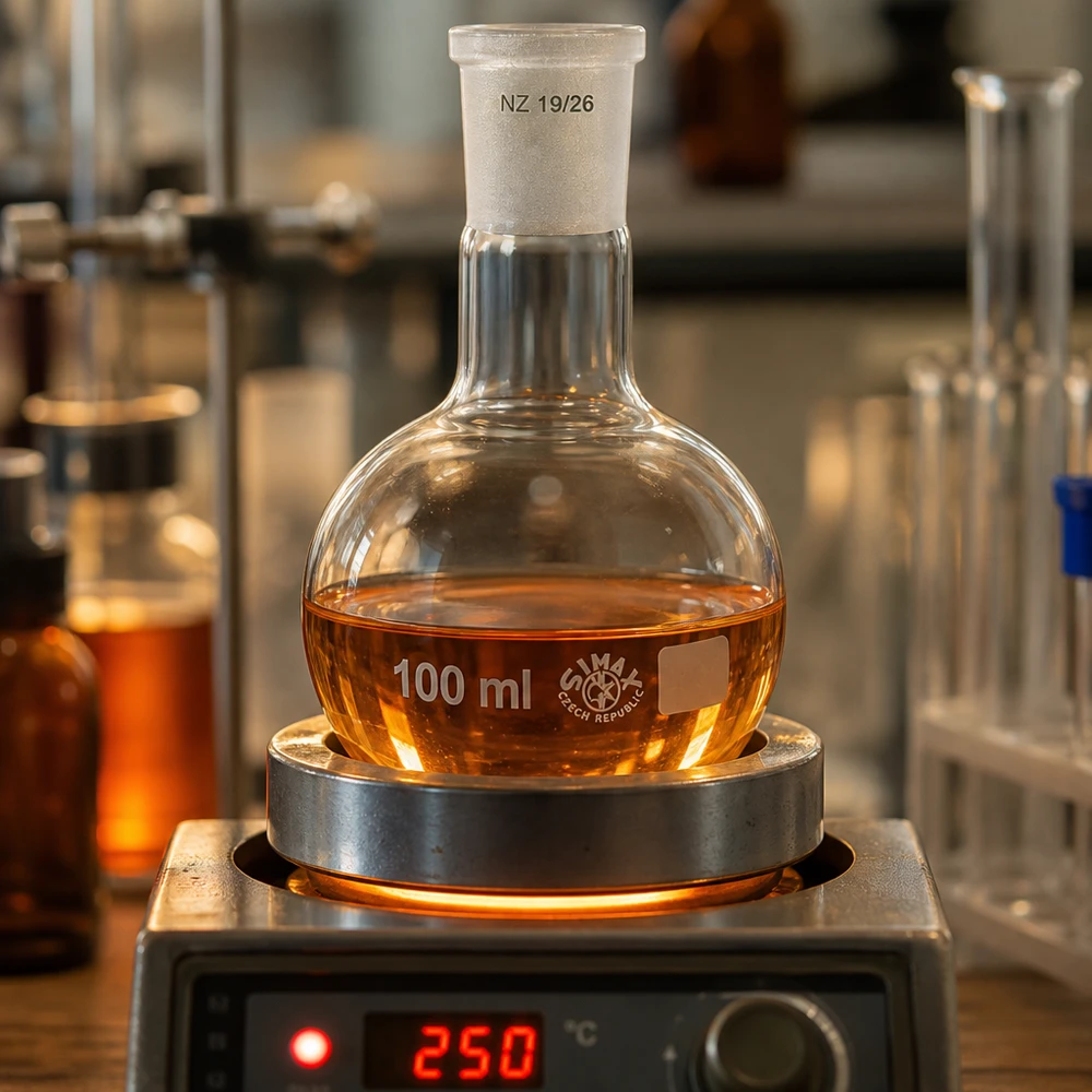 Platbodem kolf 100ml nauwe hals borosilicaat met slijpstuk 19/26 100 ml kogelkolf met mat geslepen verbindingsstuk - ergonomische vorm voor veilig gebruik