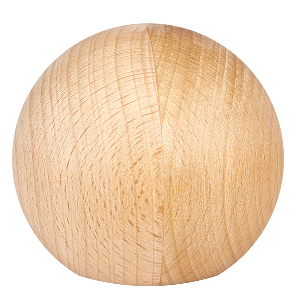 UNiTWIST beukenhouten bal voor WECK RR80 - Detailweergave van de natuurlijke houtstructuur en -nerf