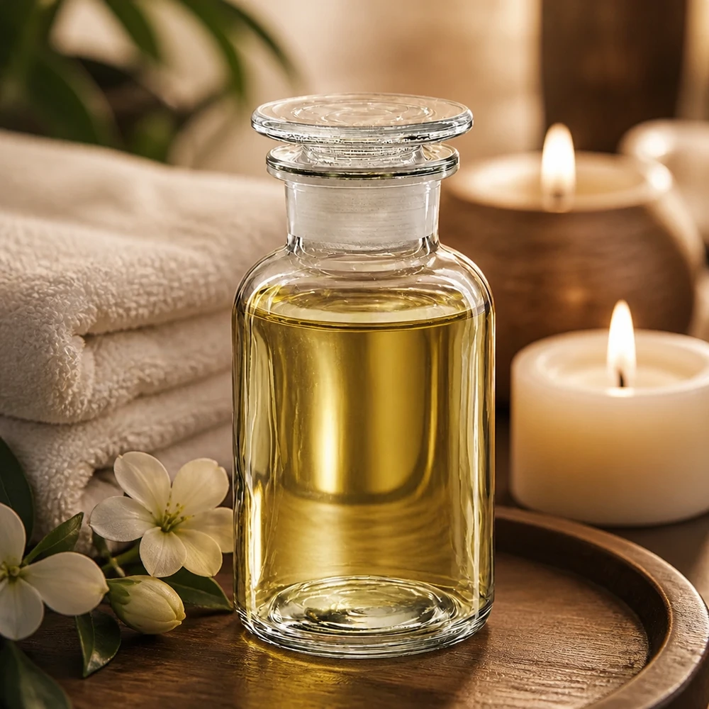 Apothekersfles 250 ml wijde hals helder glas incl. glazen stop Glazen fles met ronde schouders, 250 ml, helder, met brede hals, voor oliën, tincturen en essences