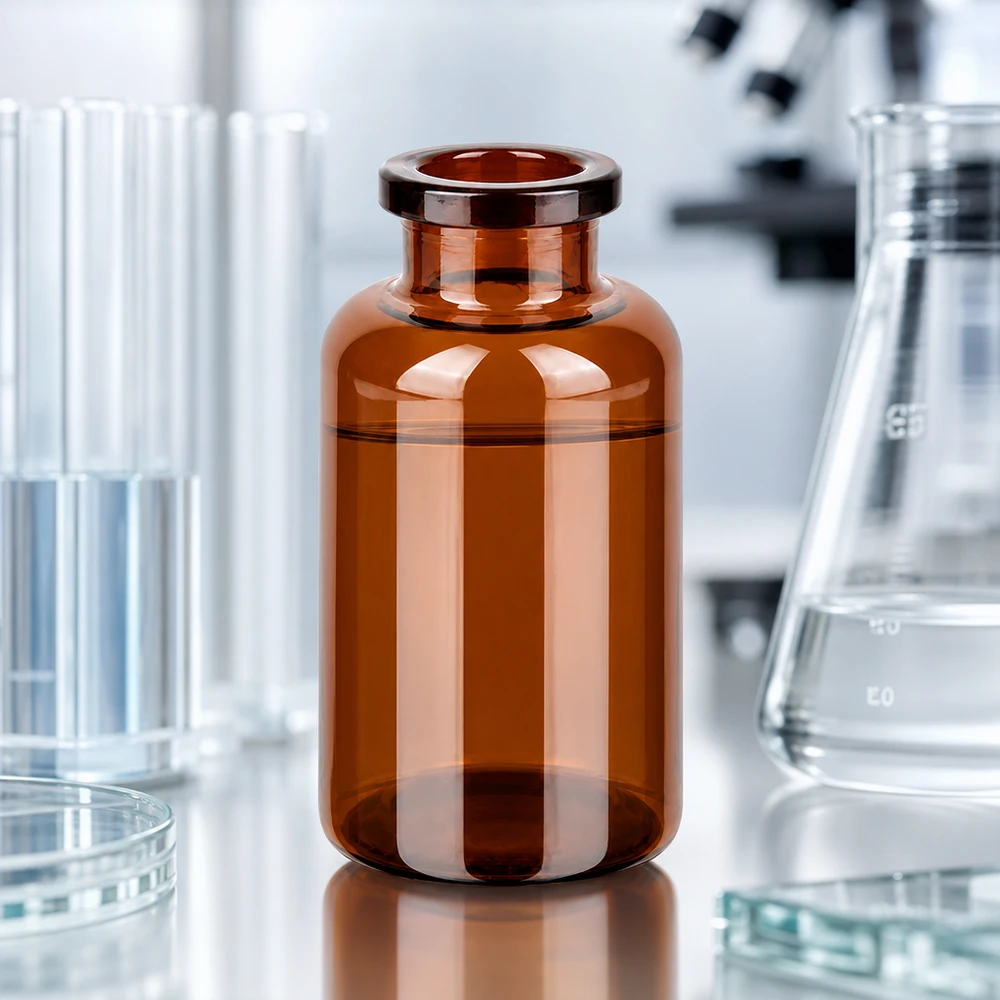 Injectiefles bruin glas 20ml UV-schützendes Braunglas Vial 20ml für medizinische Laborumgebungen
