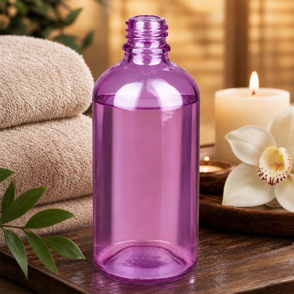 100ml apothekersfles PurpleLine UT18/100 UNiTWIST PurpleLine UT18/100 apothekersfles in elegant paars voor hoogwaardige verzorgingsproducten