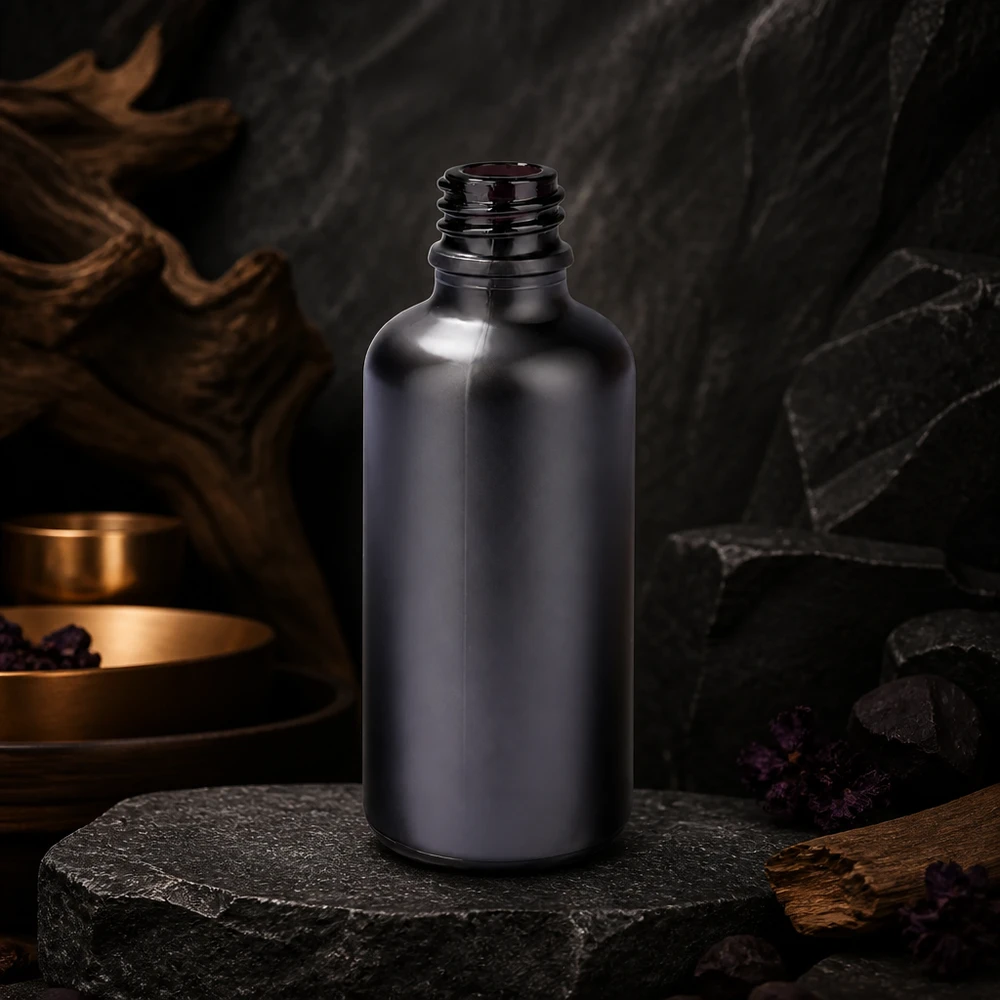 50ml apothekersfles BlackLine UT18/50 UNiTWIST Ronde apothekersfles 50ml BlackLine UT18/50 UNiTWIST met ergonomische flesvorm