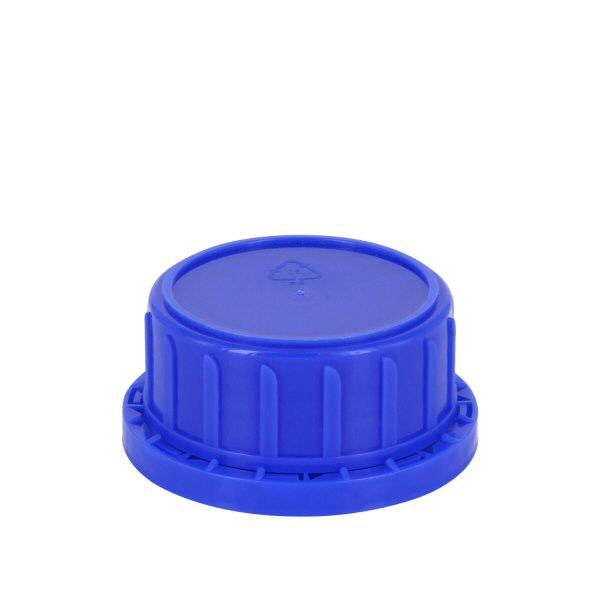 Schroefsluiting garantiesluiting (OV) DIN 45 blauw met EPE inlage, passend op flessen met wijde hals 250 ml (art. nr. 1000002