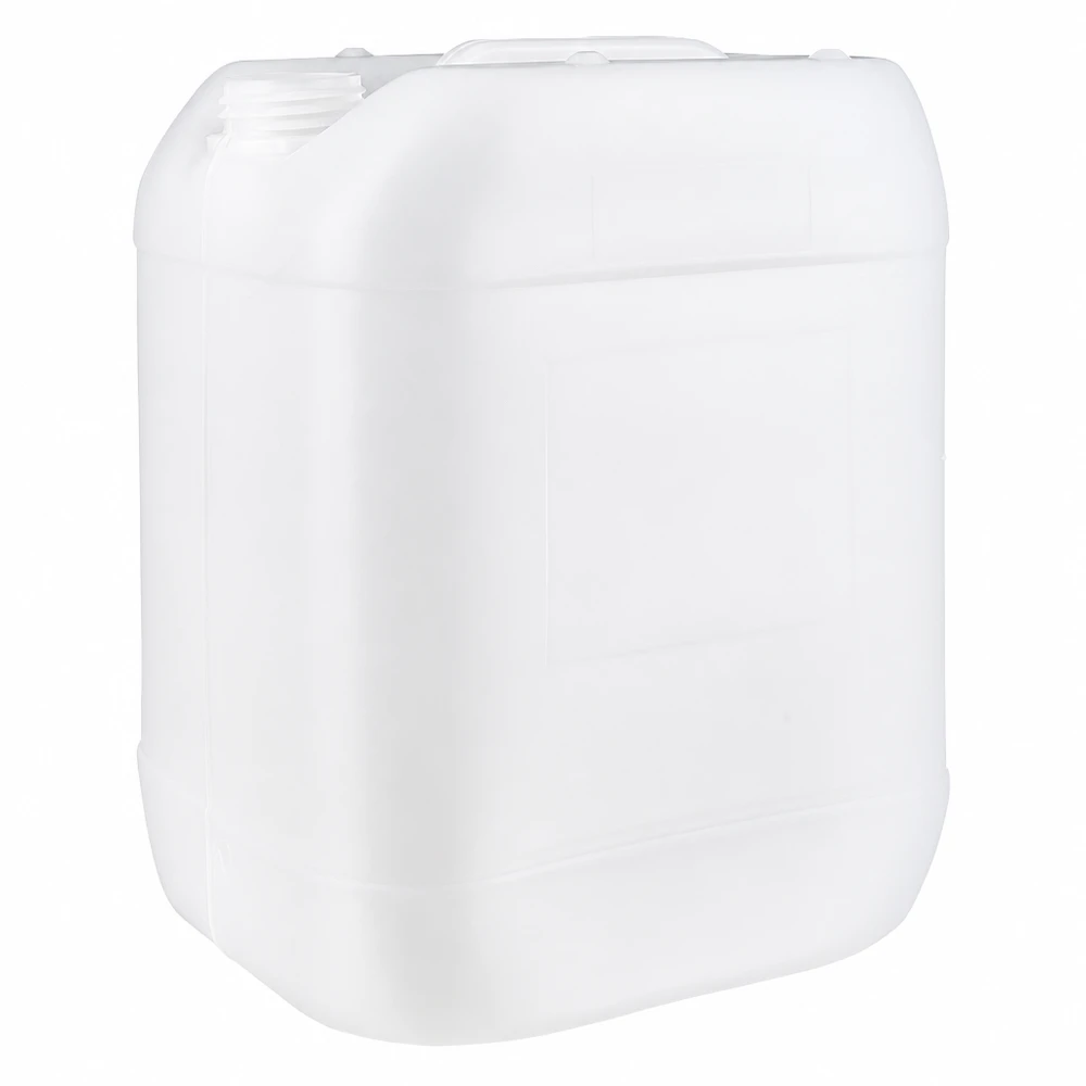 20l jerrycan, UN-toelating, zonder schroefsluiting 20L kunststof jerrycan, natuurwit, zonder sluiting, ideaal voor chemicaliën, water en levensmiddelen