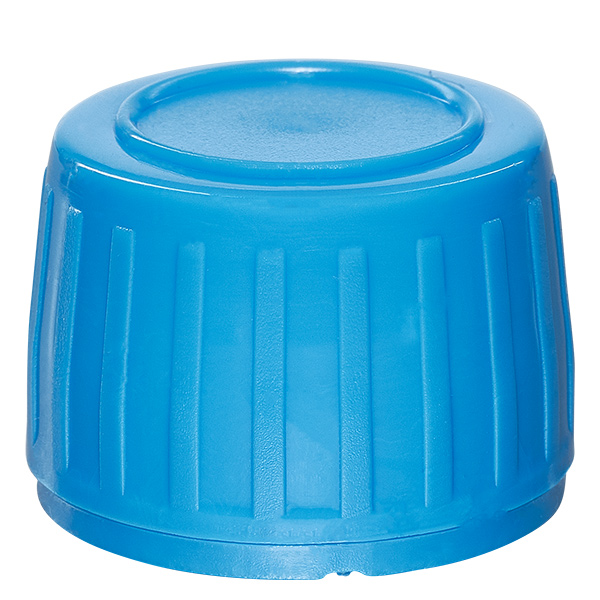 Schroefdop blauw met verzegelring PP28 ApoGlas