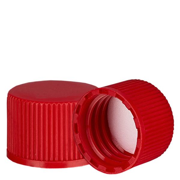 Schroefsluiting rood met PE inzet, S20x3