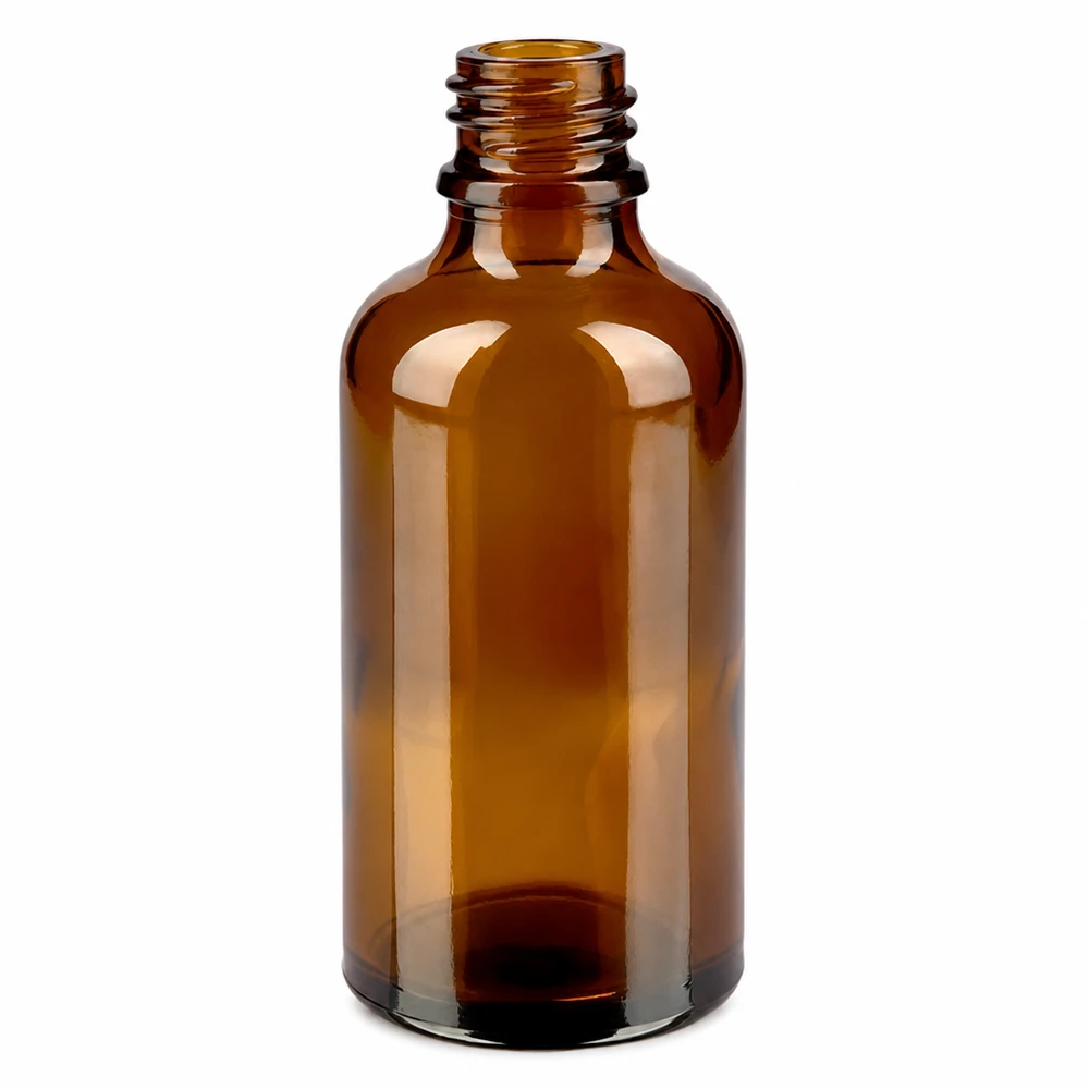 Bruine glazen fles 50ml 50ml bruin glazen apothekersflesje met schroefdraad voor essentiële oliën en medicijnen