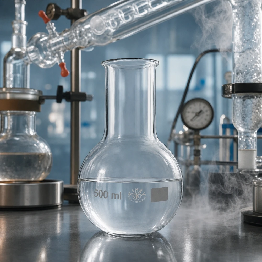 Platbodem kolf 500ml wijde hals borosilicaat met afgeronde rand 500 ml breedhalskolf - robuuste laboratoriumtechnologie voor betrouwbare experimenten