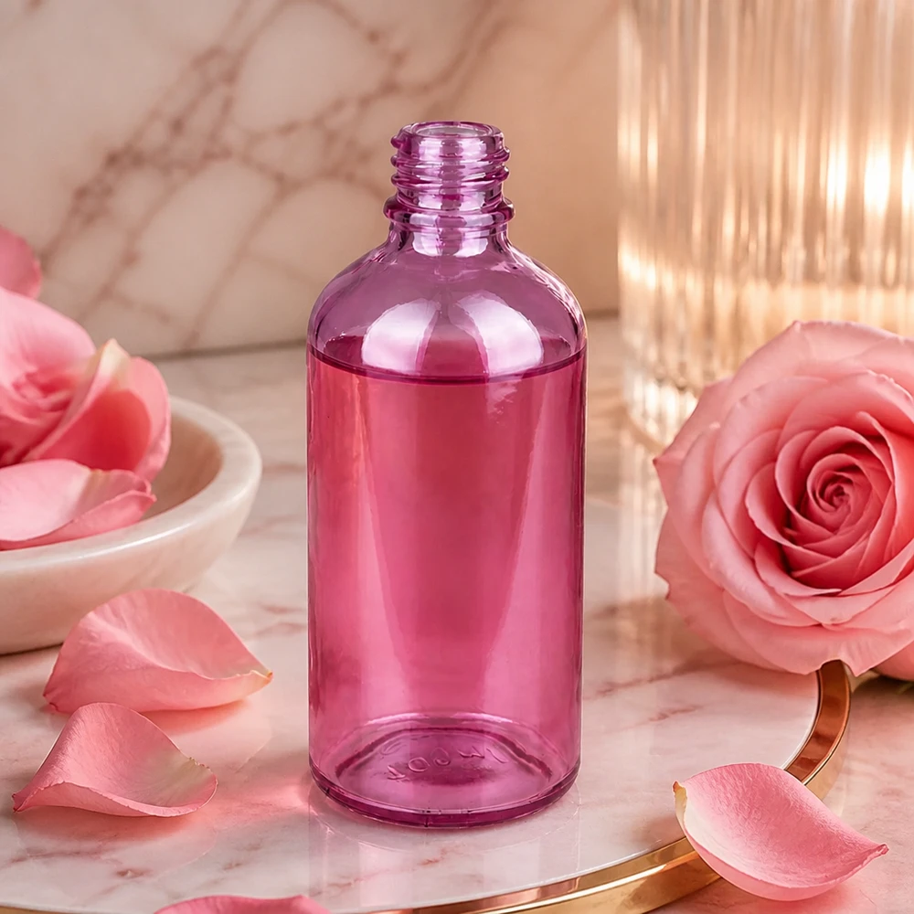 100ml apothekersfles PurpleLine UT18/100 UNiTWIST Praktische PurpleLine 100 ml glazen fles met wijde opening UT18/100 voor eenvoudig vullen