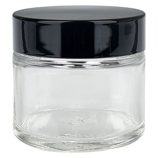 Glazen pot 60ml helder met deksel UNiTWIST