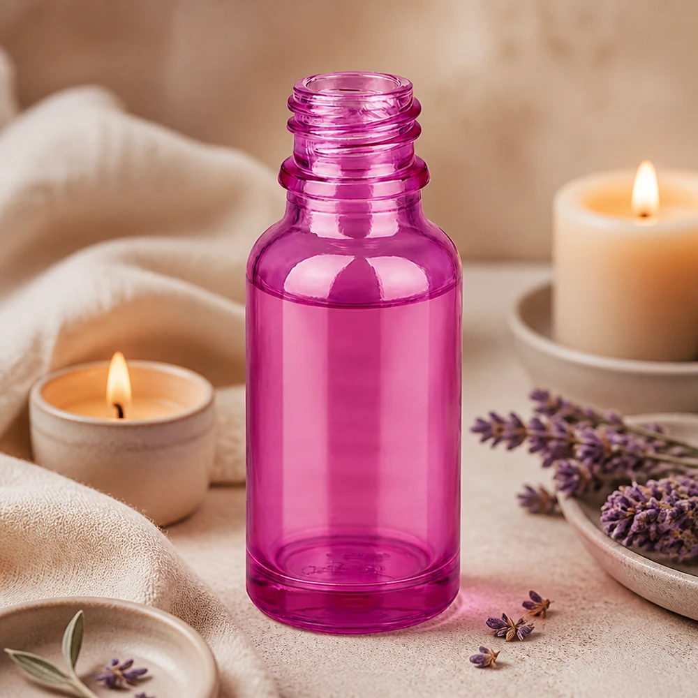 20ml apothekersfles PurpleLine UT18/20 UNiTWIST Medische 20ml PurpleLine glazen fles in fuchsia met steriele UT18/20 UNiTWIST opening