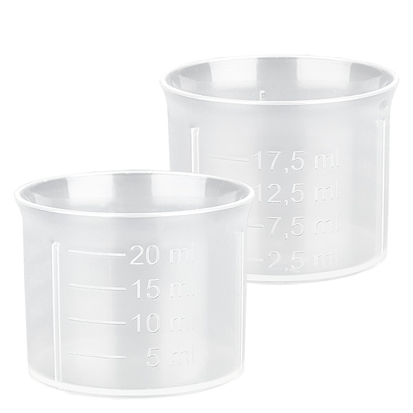 20 ml transparante doseerbeker met schaalverdeling ApoGlas 20 ml transparante doseerbeker met schaalverdeling ApoGlas