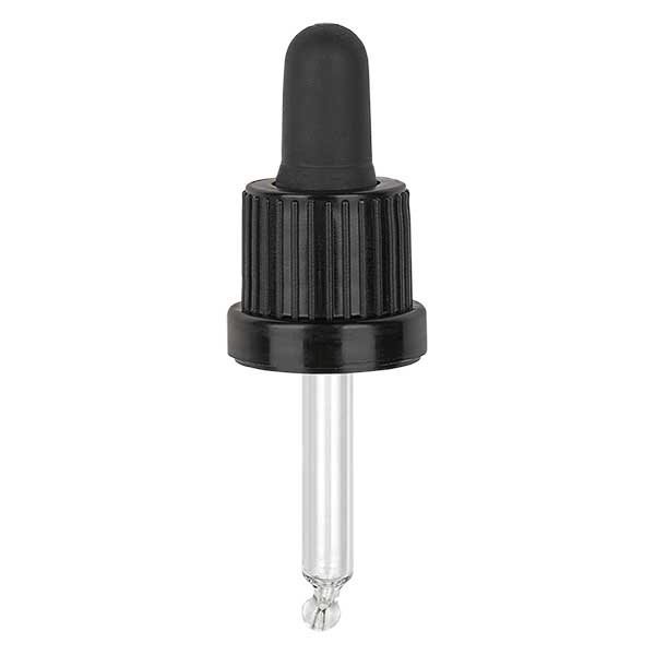 PiV. zwart DIN18, 44mm pipetlengte OV..