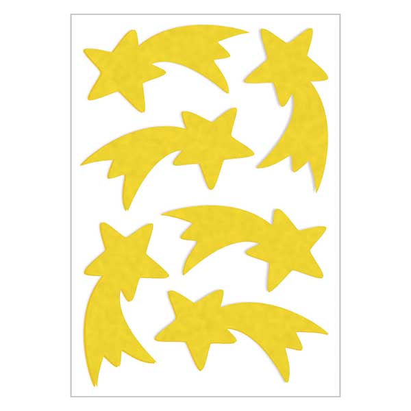 Vilten stickers "Vallende ster" (6 stickers) Vilten stickers "Vallende ster" (6 stickers)