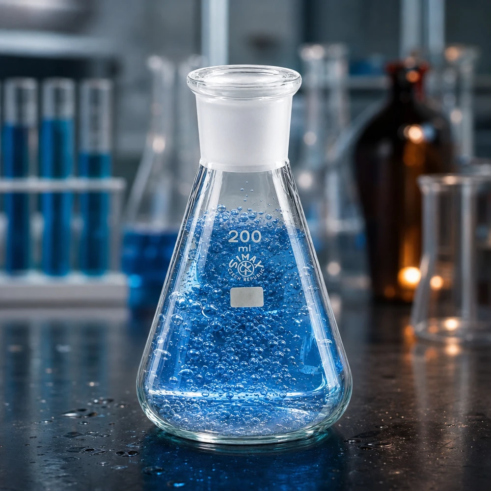 Erlenmeyer 200 ml nauwe hals borosilicaat met slijpstuk 29/32 Erlenmeyer 200 ml nauwe hals borosilicaat met slijpstuk 29/32