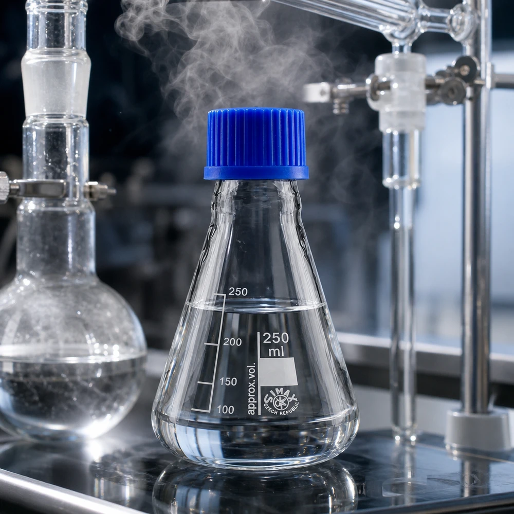 Erlenmeyer 250ml glas met nauwe hals borosilicaat met schroefdraad en sluiting Erlenmeyer 250 ml met brede bodem voor een stabiele stand tijdens experimenten en reacties