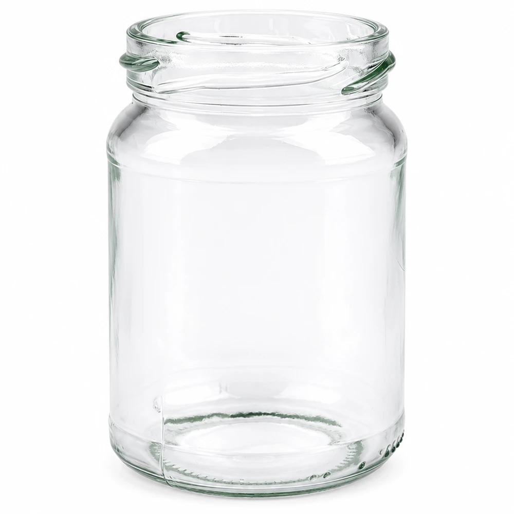 UNiTWIST Runda205 ronde pot 205ml TO58 schroefdraad leeg transparante inmaakpot voorraadpot