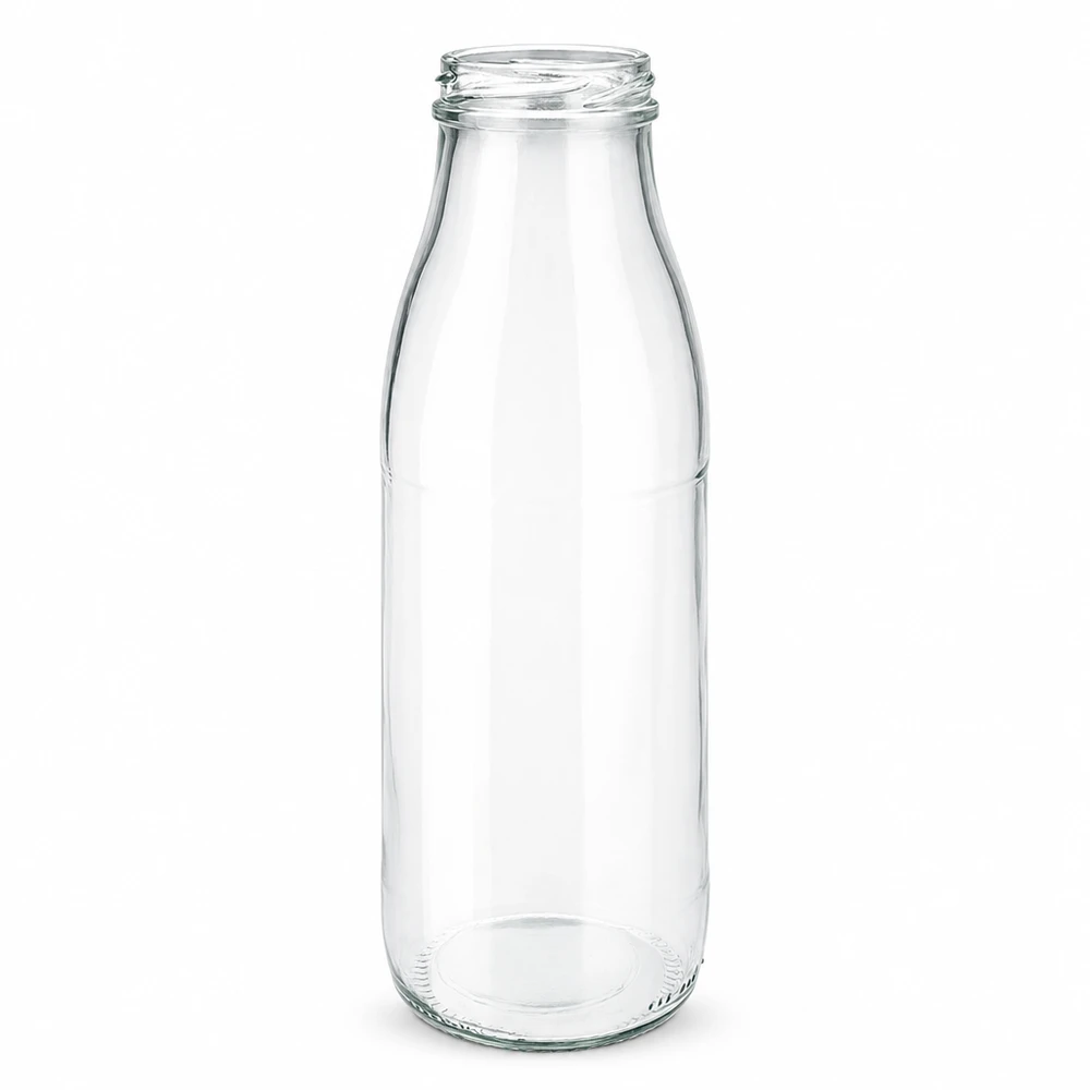 500ml fles zonder deksel (TO48) UNiTWIST 500ml Glasflasche ohne Deckel transparent TO48 UNiTWIST für Milch Saft und Getränke aus hochwertigem Glas