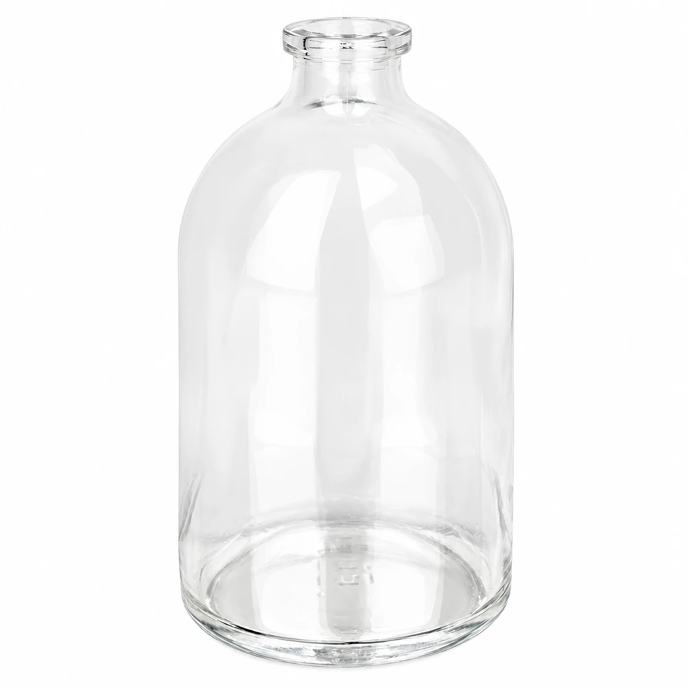 Injectiefles helder glas 100ml Pharmazeutische Injektionsflasche 100ml aus klarem Glas in Apothekerflaschform