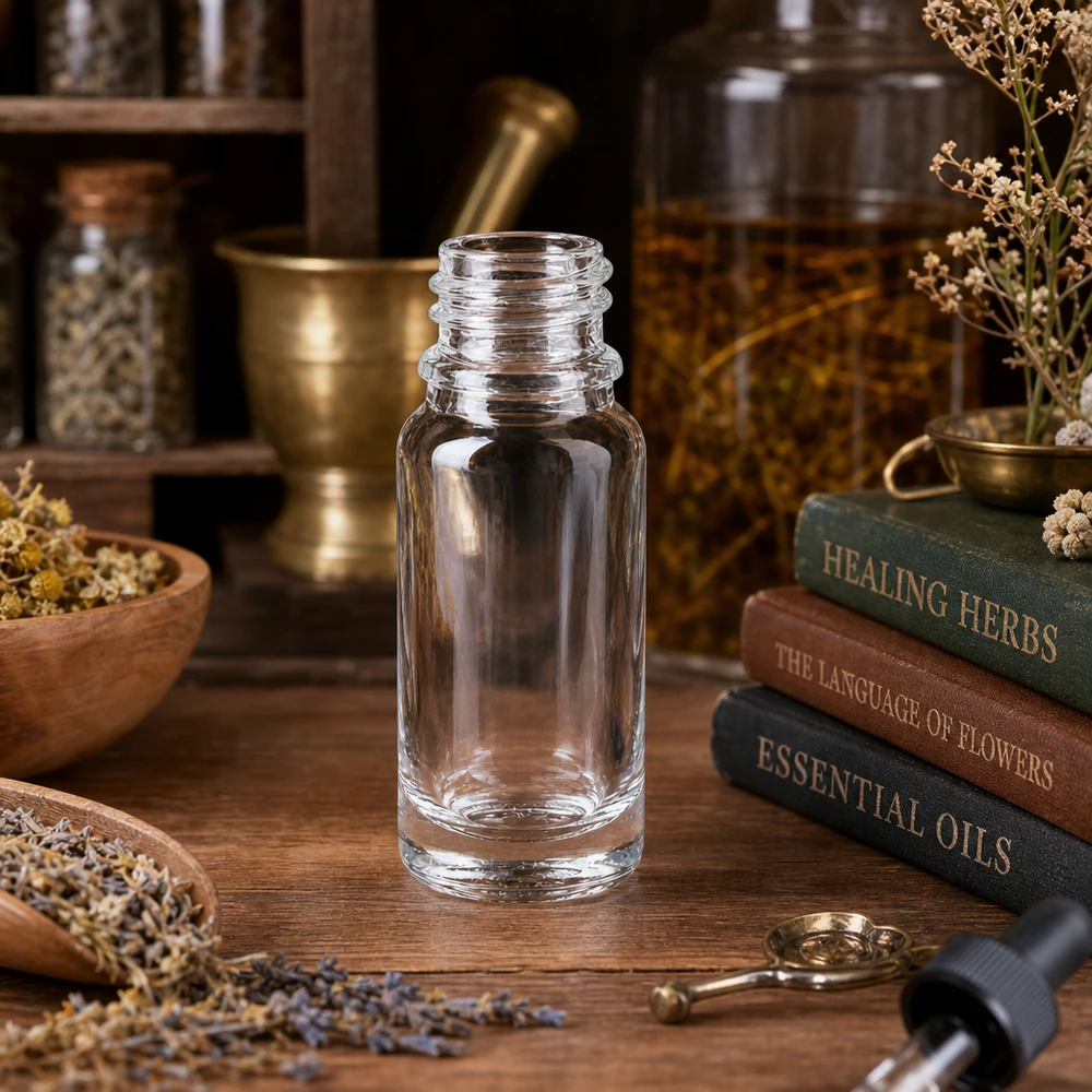 Helder glazen fles 10ml 10ml ApoGlas apothekersflesje in helder ontwerp, perfect voor kruidenextracten en natuurlijke remedies