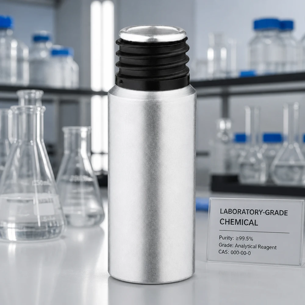 20 ml aluminium fles gebeitst zonder sluiting Handig 20ml flesje van gebeitst aluminium met 18mm schroefdraad voor nauwkeurig doseren