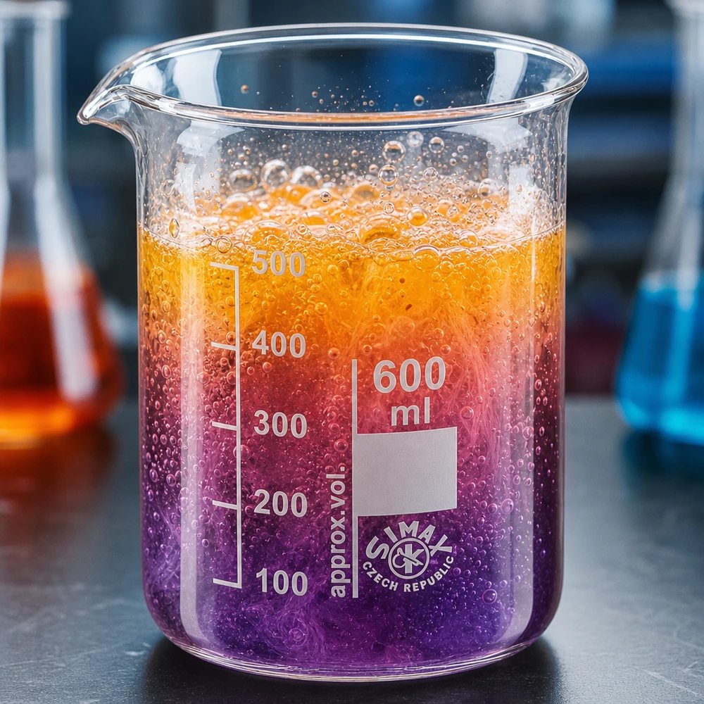 Bekerglas 600 ml van hittebestendig borosilicaatglas (laag model) Transparante beker 600 ml lage vorm met praktische schenktuit gemaakt van hoogwaardig borosilicaatglas