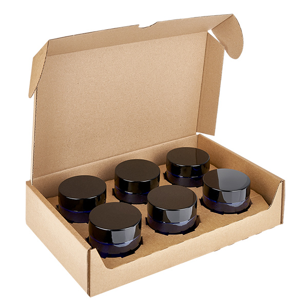 Glazen pot 60ml blauw met deksel UNiTWIST