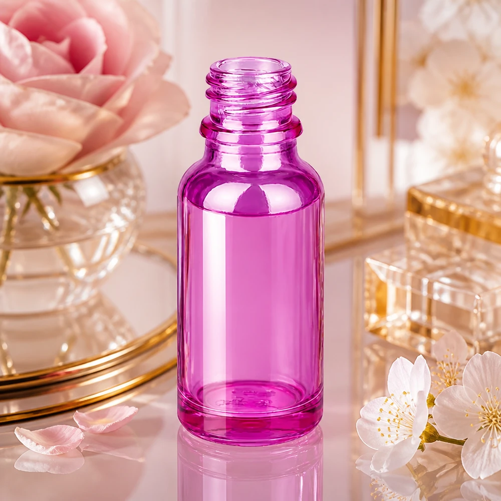 20ml apothekersfles PurpleLine UT18/20 UNiTWIST Premium 20 ml glazen fles PurpleLine paars transparant met beproefd UT18/20 UNiTWIST systeem