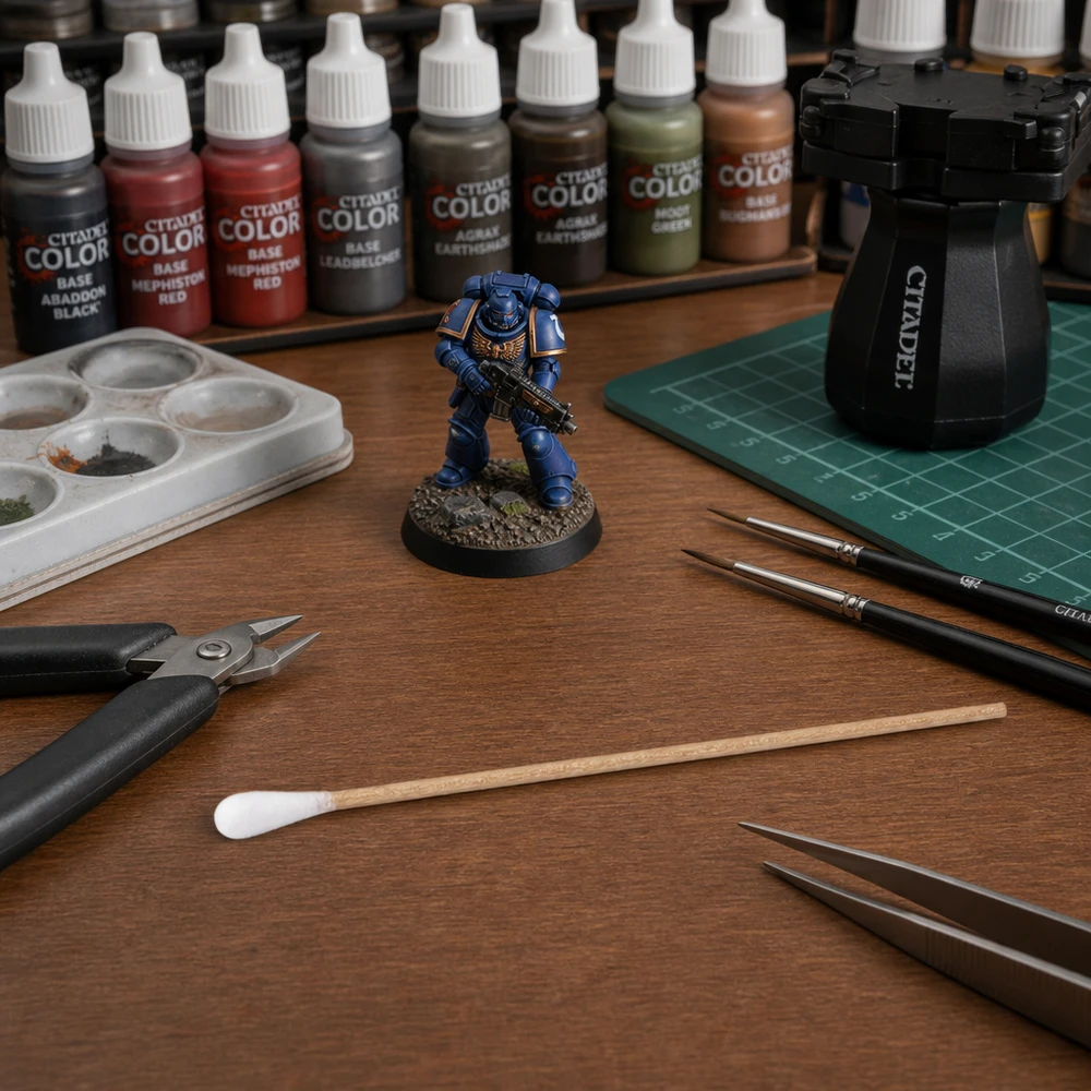 Wattenstaafjes NIET STERIEL 1 st. Niet-steriele wattenstaafjes voor het corrigeren van kleurfouten bij het schilderen van miniaturen als hobby