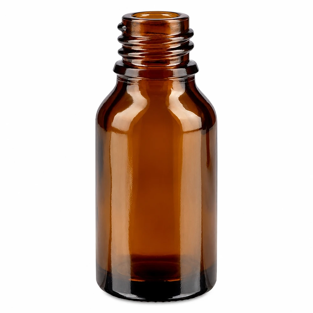 Bruine glazen fles 15ml 15ml bruin glazen apothekersflesje met schroefdraad voor essentiële oliën en medicijnen
