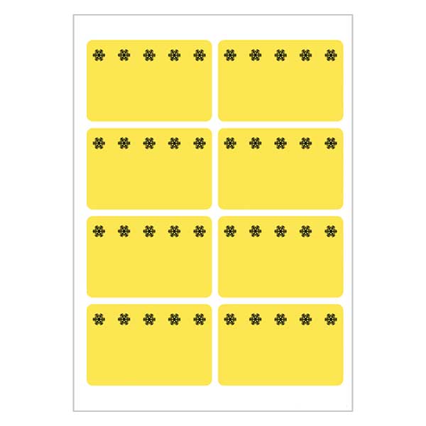 Diepvries etiketten geel (48 stickers) 26x40mm