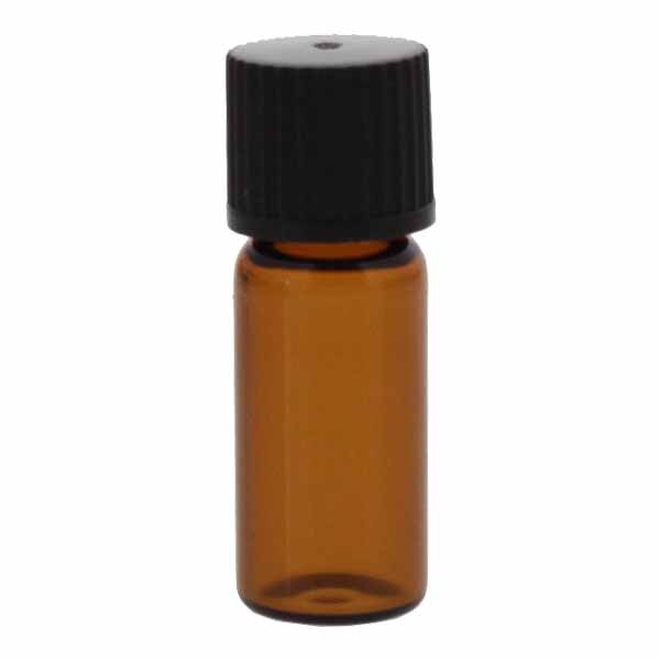 Flessen met schroefdraad bruin 1,5 - 2 ml, 11,6 x 32 mm incl. sluiting 136 zwart met binnenconus