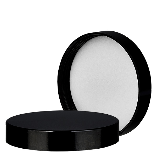 Deksel van zwart bakeliet voor 180 ml zalfpot 63mm/R3