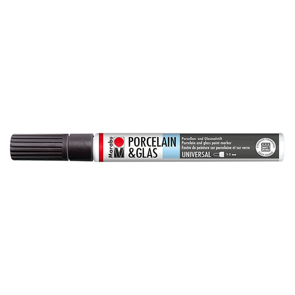 Krijt zwart 1-2mm voor glas/porselein (073)