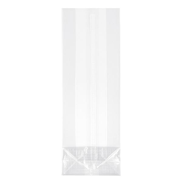 100 OPP blokbodemzakken met lasnaad, 55 + 35 x 180 100 OPP blokbodemzakken met lasnaad, 55 + 35 x 180