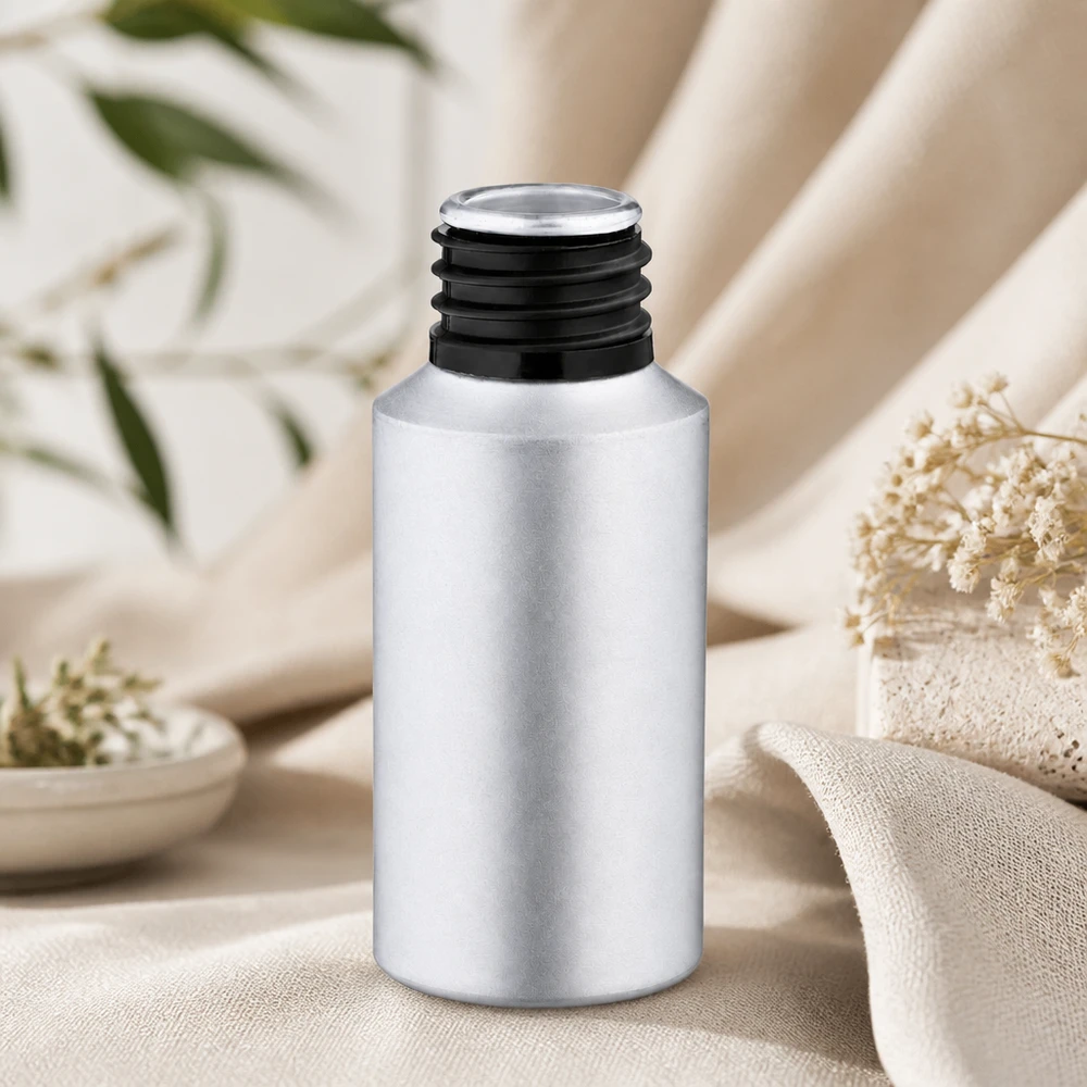 30 ml aluminium fles gebeitst zonder sluiting Handig aluminium flesje van 30 ml in zakformaat, perfect voor op reis en onderweg
