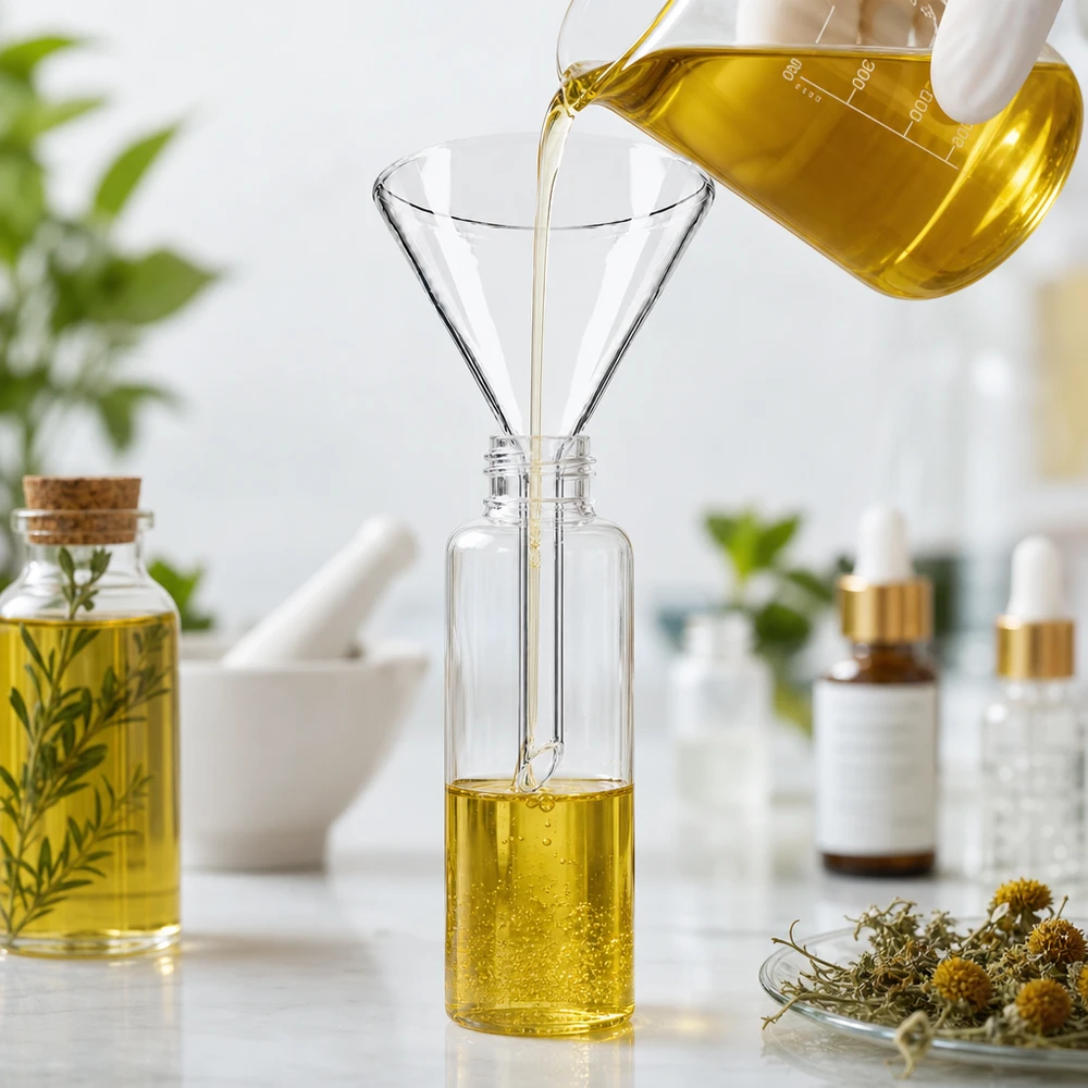 Glazen trechter Ø 60mm - kalk-soda-glas - 60° hoek Glazen precisietrechter met een diameter van 60 mm en een hellingshoek van 60 graden voor laboratoriumtoepassingen