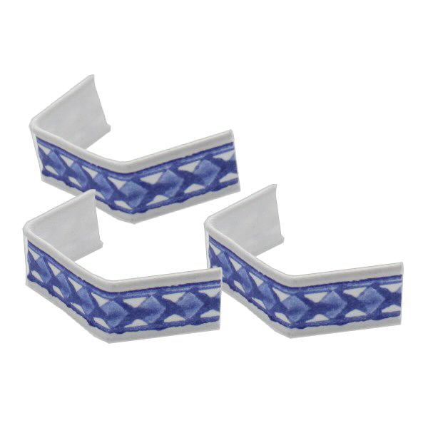 1 papieren U-clip, lengte 40, blauw/wit
