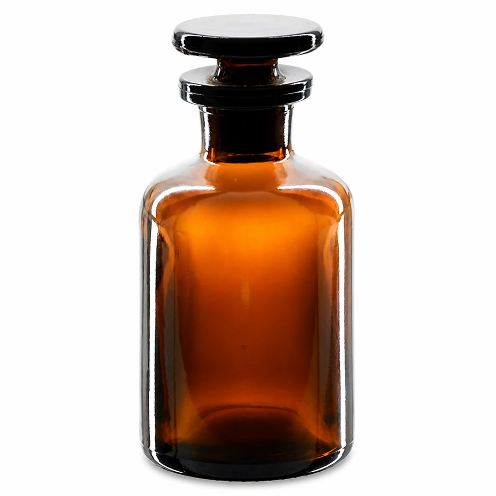 Apothekersfles 50 ml nauwe hals bruin glas incl. glazen stop Klassieke apothekersfles van bruin borosilicaatglas, 50 ml, met geslepen stop