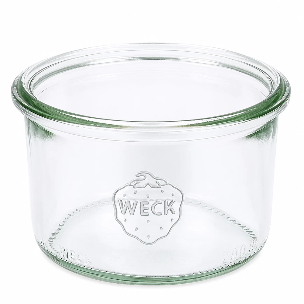 WECK 200ml RR80 mason jar voor conserveren en inblikken met WECK logo