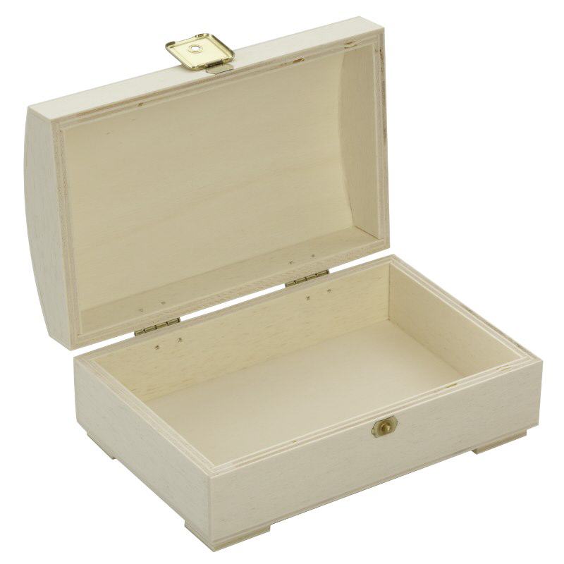 Houten box (kist) met gewelfd deksel 15 x 10 x 6 cm (populieren multiplex) Houten box (kist) met gewelfd deksel 15 x 10 x 6 cm (populieren multiplex)
