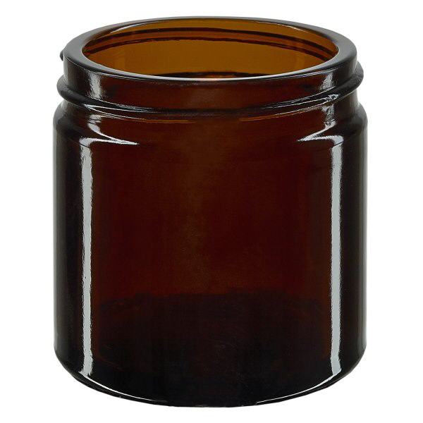 Glazen pot 60ml bruin glas 51mm/R3, zonder sluiting