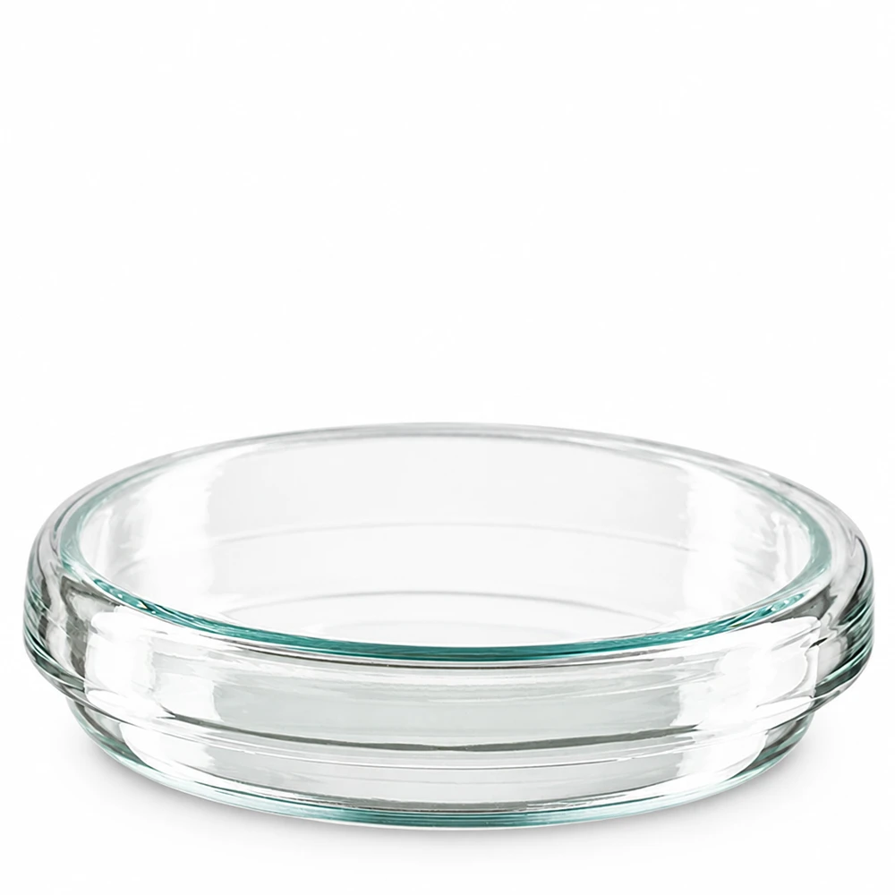 Petrischaal van glas, diameter 70 mm, geribbelde buitenrand, stapelbaar, geschikt voor laboratoriumgebruik